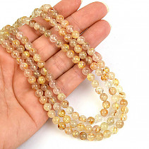 Sagenite in crystal ball necklace 6mm clasp Ag 925/1000 (approx. 53cm)