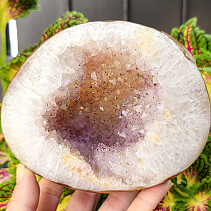 Agate geode with amethyst (Brazil) 1048g