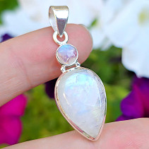 Moonstone drop pendant Ag 925/1000 5.4g