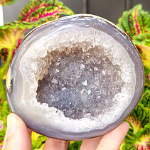 Agate and crystal geode (Brazil) 432g