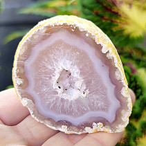 Agate gray geode with a hollow 143g from Brazil