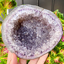 Agate geode with amethyst (Brazil) 765g