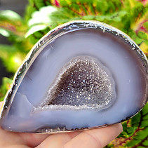 Geode gray agate with hollow Brazil 221g