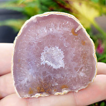 Agate gray geode with a hollow 70g from Brazil