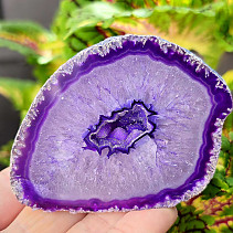 Agate geode with cavity dyed purple 192g