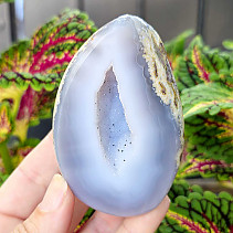 Gray agate geode with hollow 191g (Brazil)