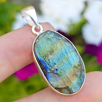 Raw labradorite pendant silver Ag 925/1000 9.5g