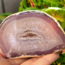 Geode gray agate with hollow Brazil 227g