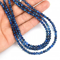 Kyanite disten necklace polished beads 4mm clasp Ag 925/1000 (approx. 53cm)