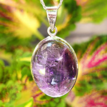 Amethyst pendant oval Ag 925/1000 9.5g