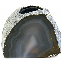 Gray agate candle holder 800g