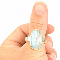 Moonstone silver ring Ag 925/1000 10.4g (size 65)