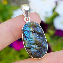 Raw labradorite pendant silver Ag 925/1000 8.0g