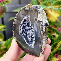 Agate gray geode with a hollow 154g from Brazil