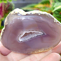 Gray agate geode with hollow 142g (Brazil)