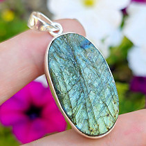 Raw labradorite pendant silver Ag 925/1000 18.2g