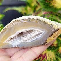 Agate gray geode with a hollow 212g from Brazil