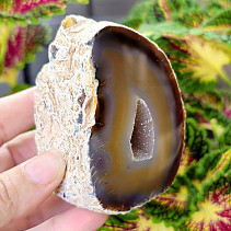 Brown agate geode with hollow 292g (Brazil)