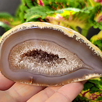 Brazil agate geode with hollow 229g