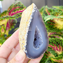 Gray agate geode with hollow 219g (Brazil)