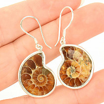 Ammonite earrings Ag 925/1000 5.9g