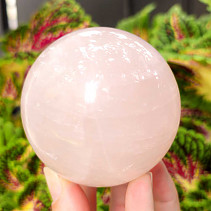 Rose quartz smooth ball Ø 67mm from Madagascar (457g)