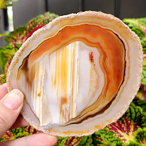 Agate polished honey slice from Brazil (114g)