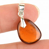 Hessonite garnet pendant Ag 925/1000 2.5g