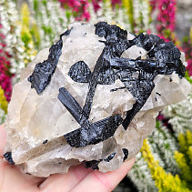 Black tourmaline in natural crystal (Brazil) 307g