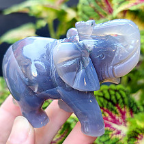 Agate elephant for luck 201g