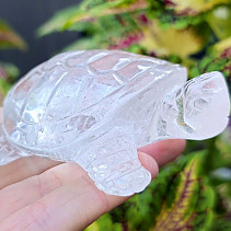 Crystal turtle figurine hand cut 174g