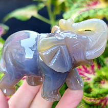 Agate elephant for luck 178g