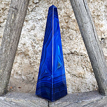 Blue agate obelisk with socket 367g (Brazil)