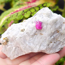 Ruby and pyrite crystal in mother rock 109g India