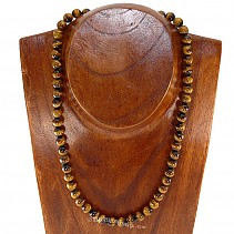 Tiger eye necklace beads 8 mm 48 cm