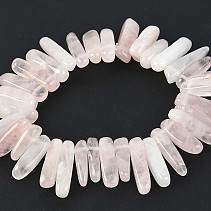 The bracelet rose quartz rods