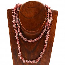 Rhodochrosite necklace extra chopped shapes 90 cm