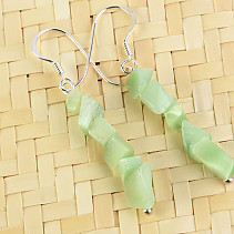 Ulexite green earrings Ag