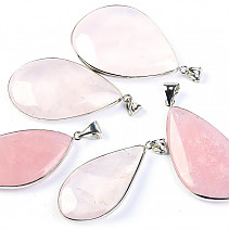 Rose quartz pendant jewelry metal