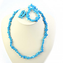 Tyrkenit jewelry set - necklace + bracelet + earrings
