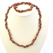 Aventurine Synthetic jewelry set - necklace + bracelet