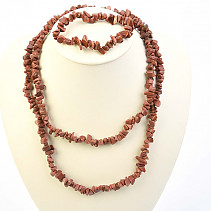 Aventurine Synthetic jewelry set - necklace dl. + Bracelet