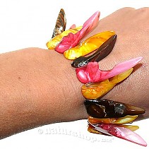 Bracelet shell pink mix (colored)