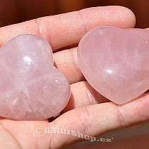 Rose Quartz Heart in hand 4.5 cm
