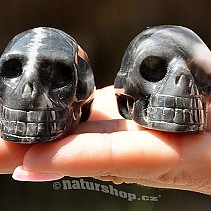 Skull black-and-white quartz from 35 to 40 mm