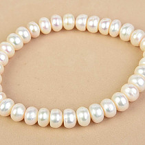 White Pearls Bracelet 5 mm buttony