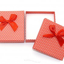 Gift box with red bow 8x8cm