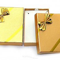Dárková krabička zlatá 8 x 5,5cm - na přívěsek, náušnice