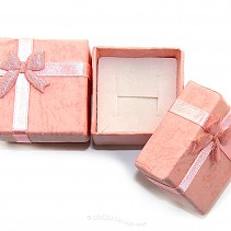 Pink gift box 4x4cm - for a ring, earrings