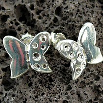 Silver earrings butterfly Ag 925/1000